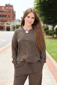 Driftwood Calm Lounge Pants - Chocolate Brown - MerciGrace BoutiquePants