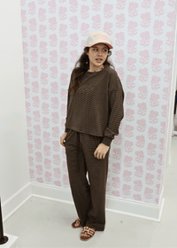 Driftwood Calm Lounge Pants - Chocolate Brown - MerciGrace BoutiquePants