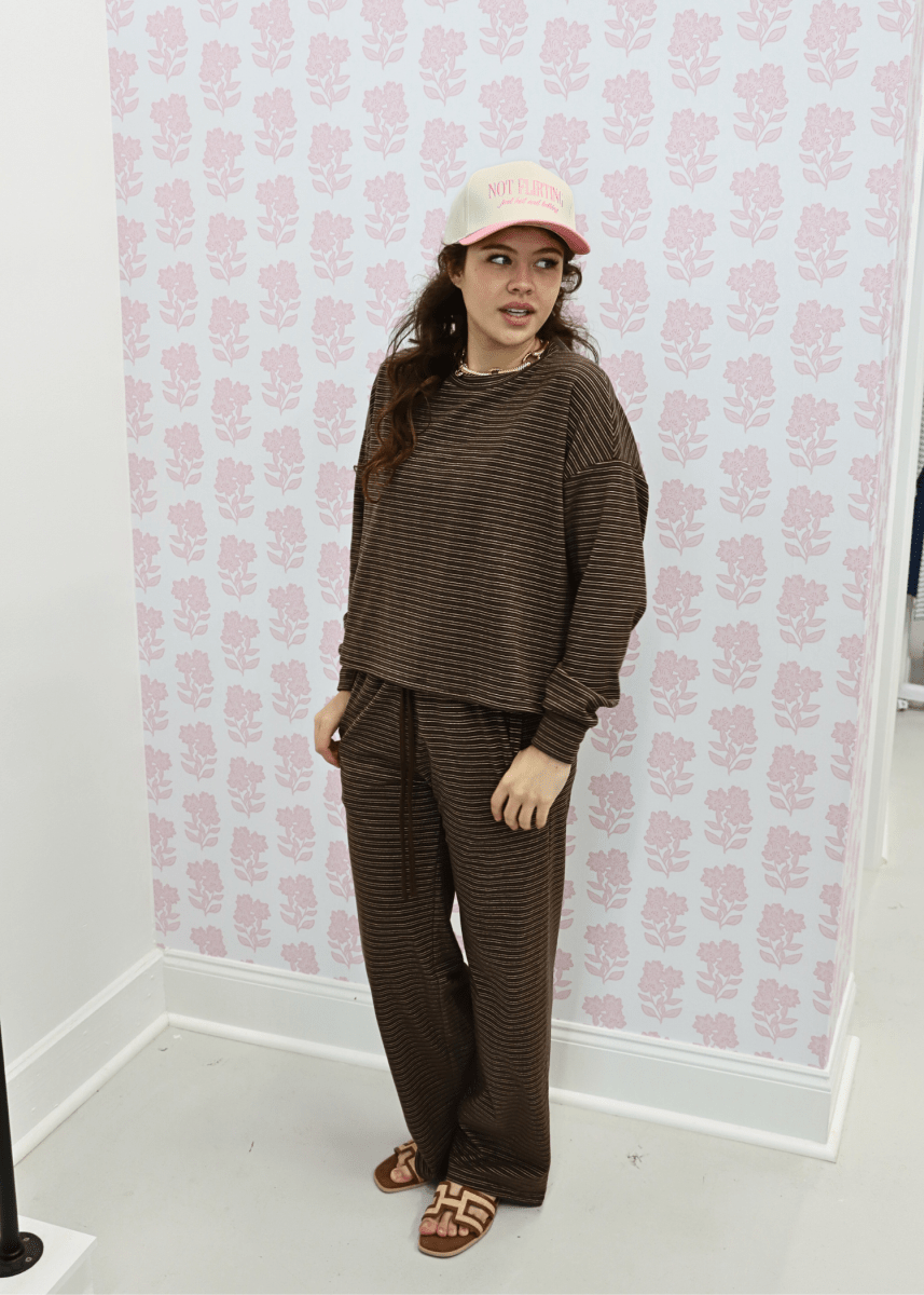 Driftwood Calm Lounge Pants - Chocolate Brown - MerciGrace BoutiquePants