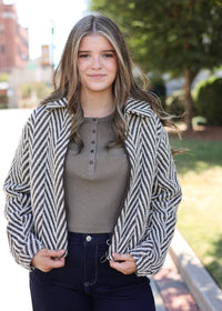 Dunaway Bubble Jacket - Dark Chocolate - MerciGrace BoutiqueJacket