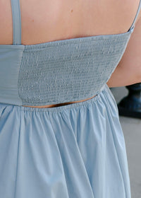 Ellie Mini Dress - Dusty Sky - MerciGrace BoutiqueDress