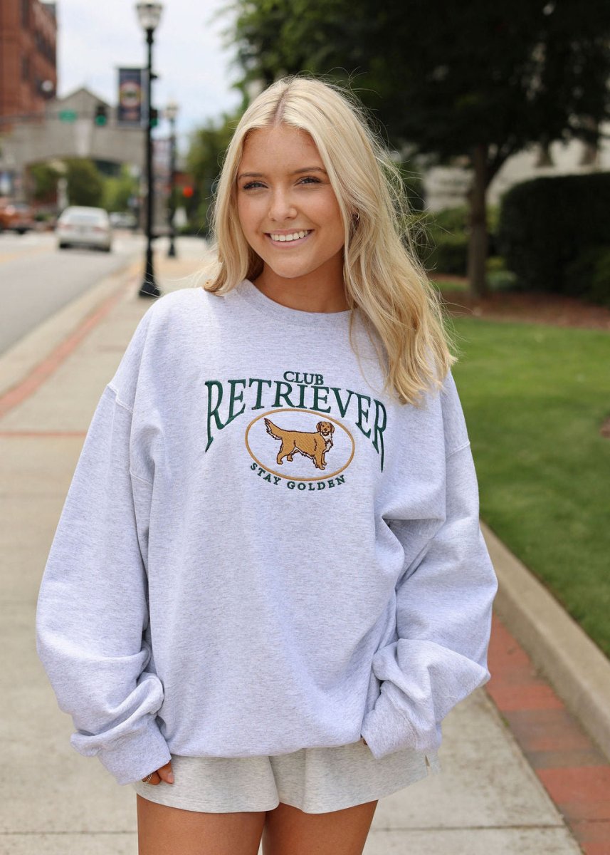 Embroidered Retriever Club Sweatshirt - MerciGrace BoutiqueSweatshirt