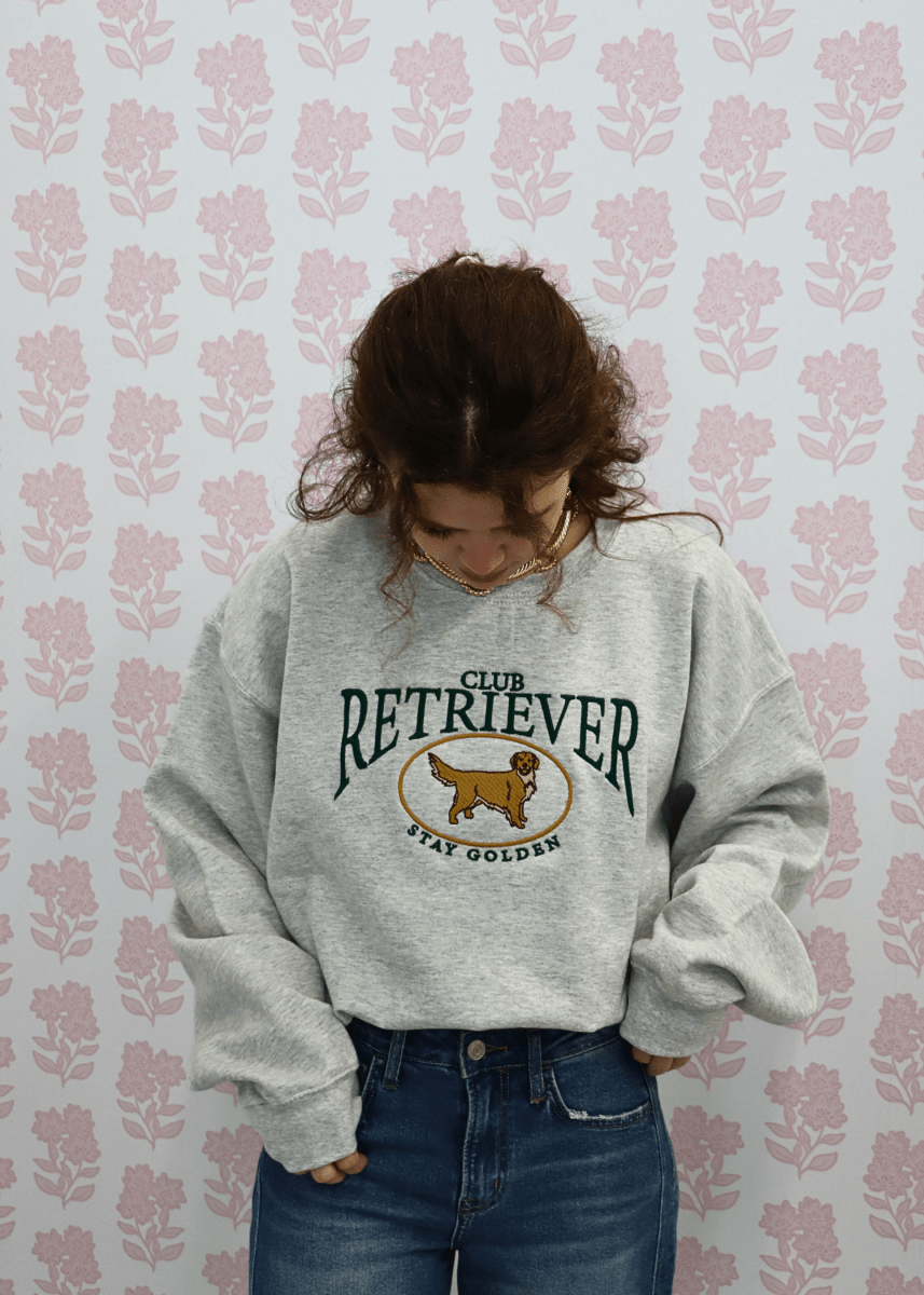 Embroidered Retriever Club Sweatshirt - MerciGrace BoutiqueSweatshirt
