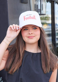 Enjoy Football Hat - White - MerciGrace BoutiqueHat