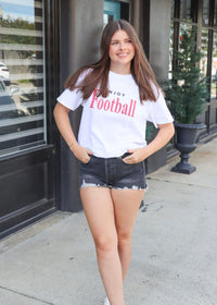 Enjoy Football Tee - White - MerciGrace BoutiqueT-Shirt