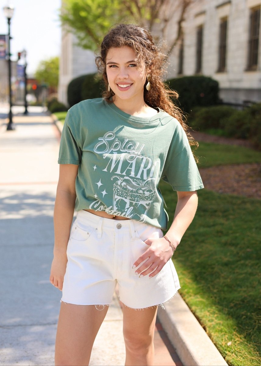 Everyday Hi-Rise Denim Short - Off White - MerciGrace BoutiqueShorts