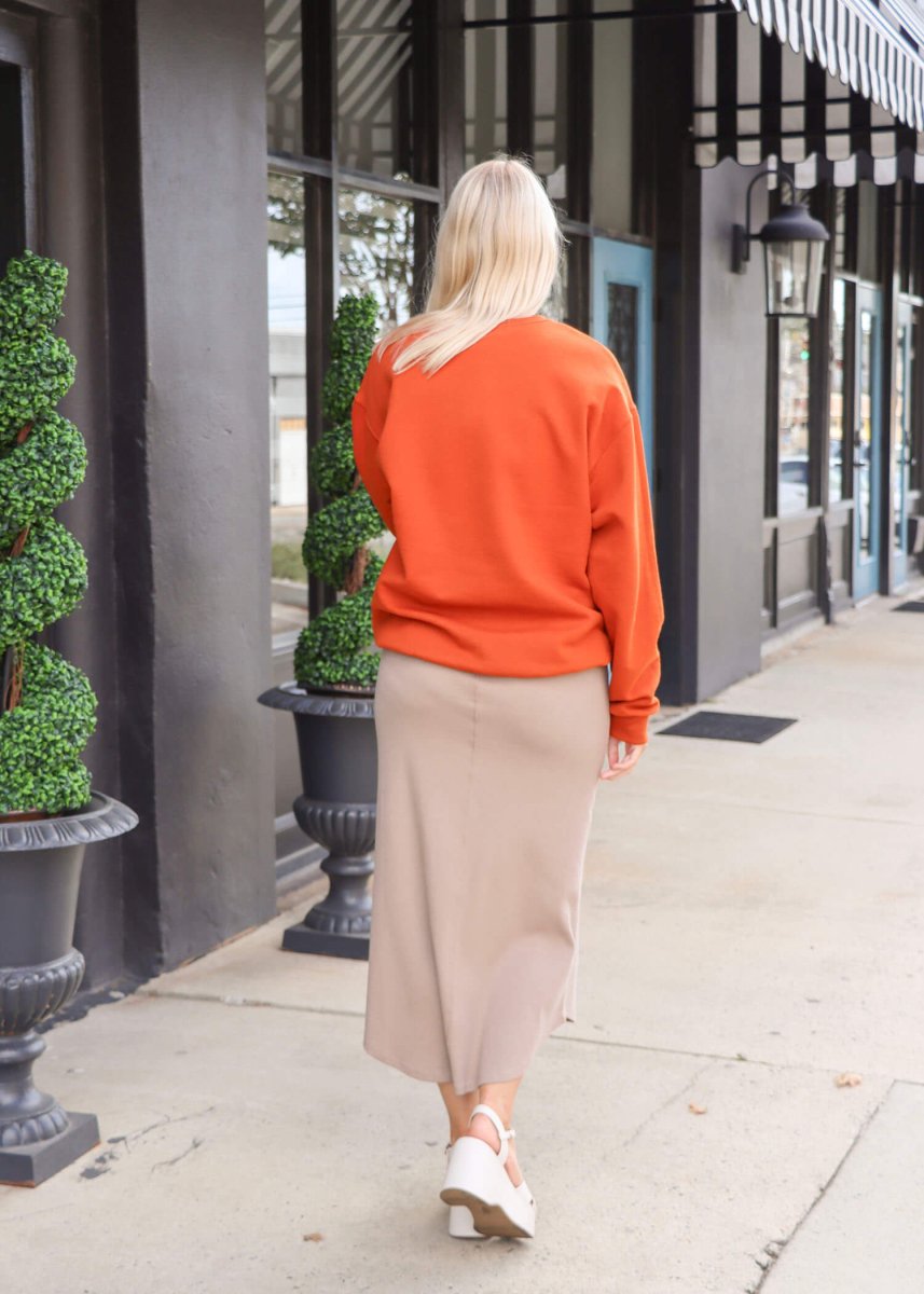 Farm Fresh Pumpkins Crew - Burnt Orange - MerciGrace BoutiqueSweatshirt