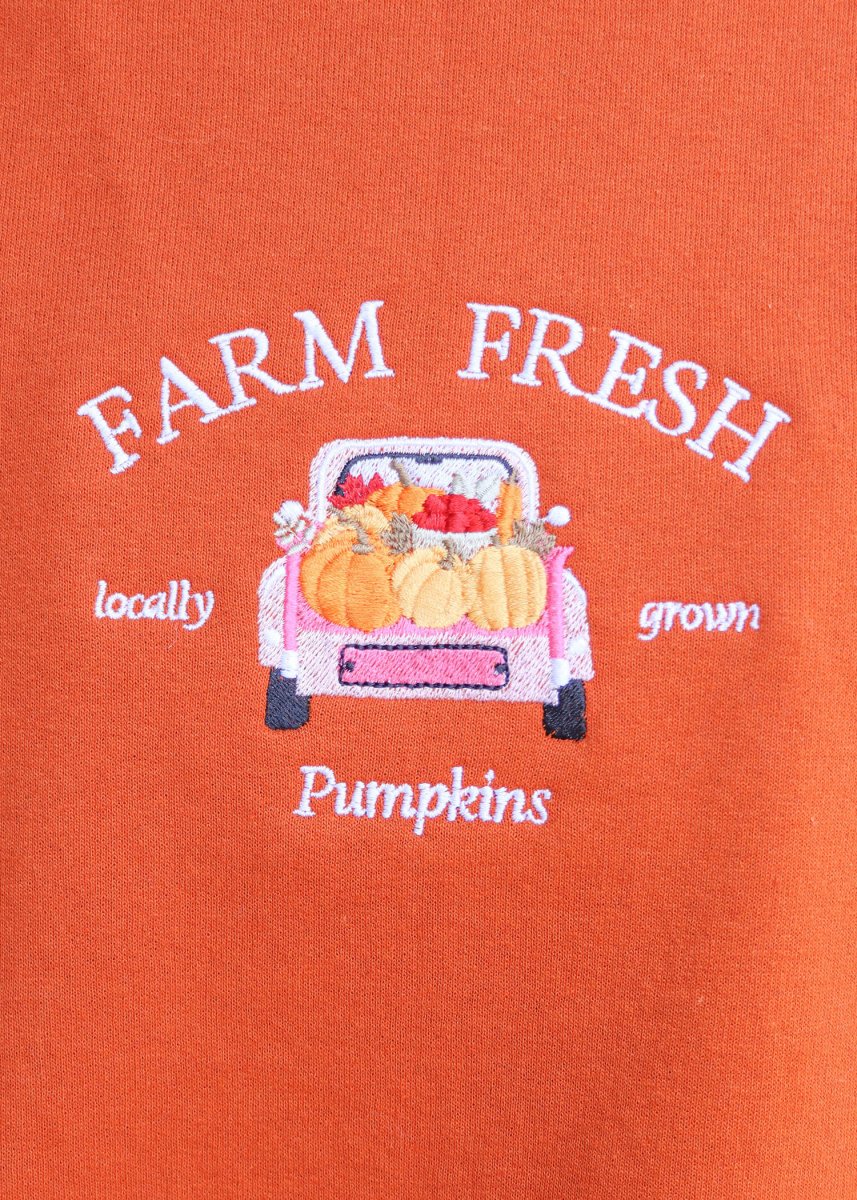 Farm Fresh Pumpkins Crew - Burnt Orange - MerciGrace BoutiqueSweatshirt