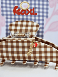 Farmers Market Claw Clip - Brown Gingham - MerciGrace BoutiqueHair Clips