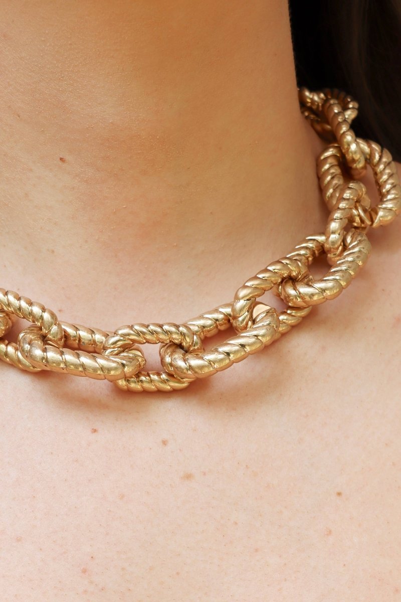 Feelin' Luxe Chain Necklace - Worn Gold - MerciGrace BoutiqueNecklace