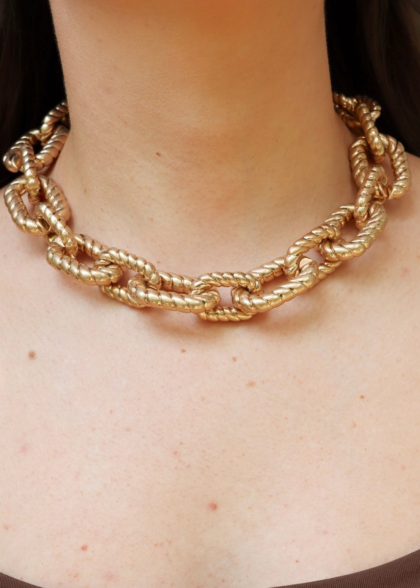 Feelin' Luxe Chain Necklace - Worn Gold - MerciGrace BoutiqueNecklace