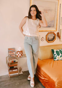 Finding Seashells Sequin Top - Nude - MerciGrace BoutiqueTop