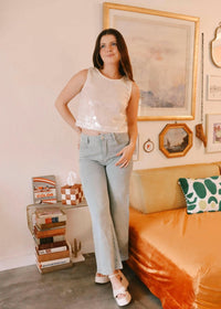 Finding Seashells Sequin Top - Nude - MerciGrace BoutiqueTop