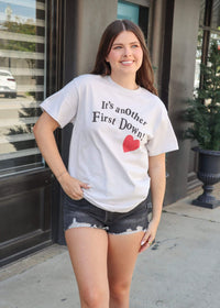 First Down Tee - Grey - MerciGrace BoutiqueT-Shirt