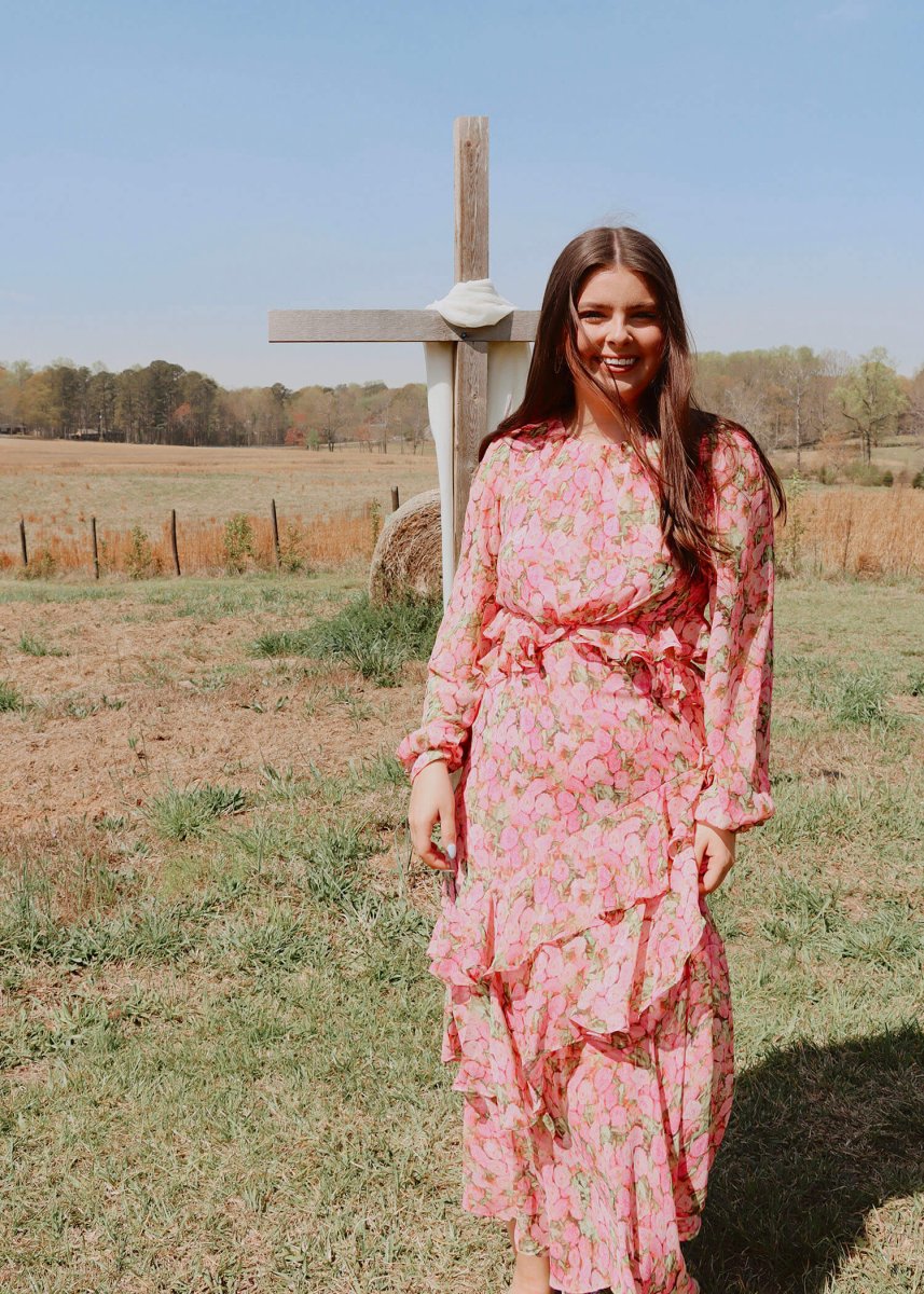 Flora Maxi Dress - Pink/Multi - MerciGrace BoutiqueDress