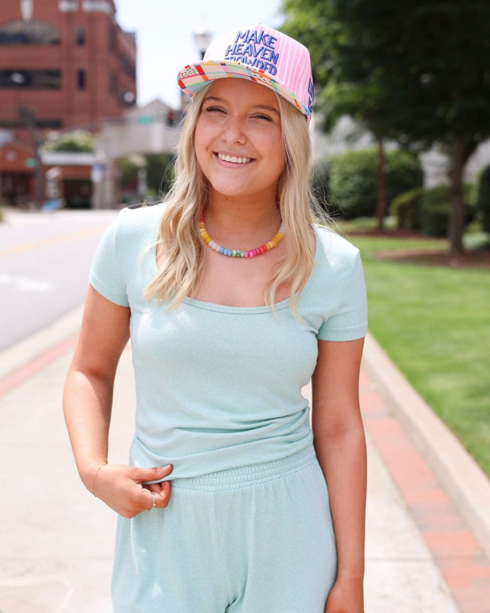Flower Market Soft Knit Tee - Crystal Green