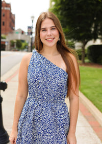 Freedom Blooms Maxi Dress - Blue/White - MerciGrace BoutiqueDress