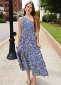 Freedom Blooms Maxi Dress - Blue/White - MerciGrace BoutiqueDress