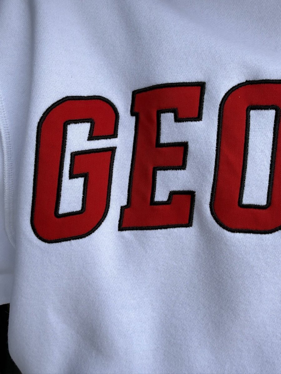 Georgia Embroidered Mock Neck Sweatshirt - white - MerciGrace BoutiqueSweatshirt
