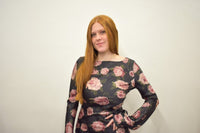 Georgie Floral Dress - Black/Mauve - MerciGrace BoutiqueDresses