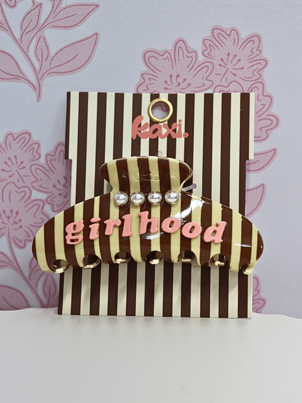 Girlhood Claw Clip - Brown Stripe - MerciGrace BoutiqueHair Clips