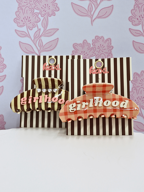 Girlhood Claw Clip - Brown Stripe - MerciGrace BoutiqueHair Clips