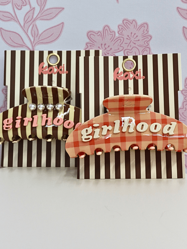 Girlhood Claw Clip - Pink Plaid - MerciGrace BoutiqueHair Clips