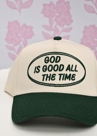 God is Good - Green Vintage Trucker Hat - MerciGrace BoutiqueHat