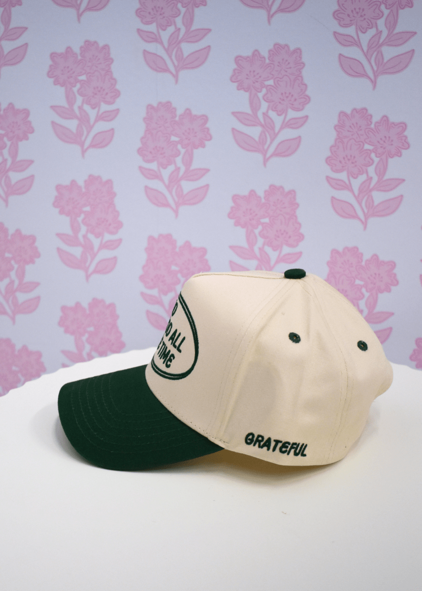 God is Good - Green Vintage Trucker Hat - MerciGrace BoutiqueHat