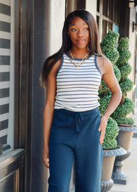 Hadley Striped Tank - Navy - MerciGrace BoutiqueTank