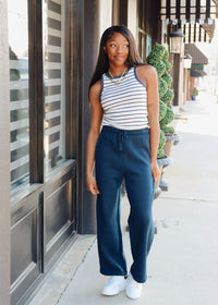 Hadley Striped Tank - Navy - MerciGrace BoutiqueTank
