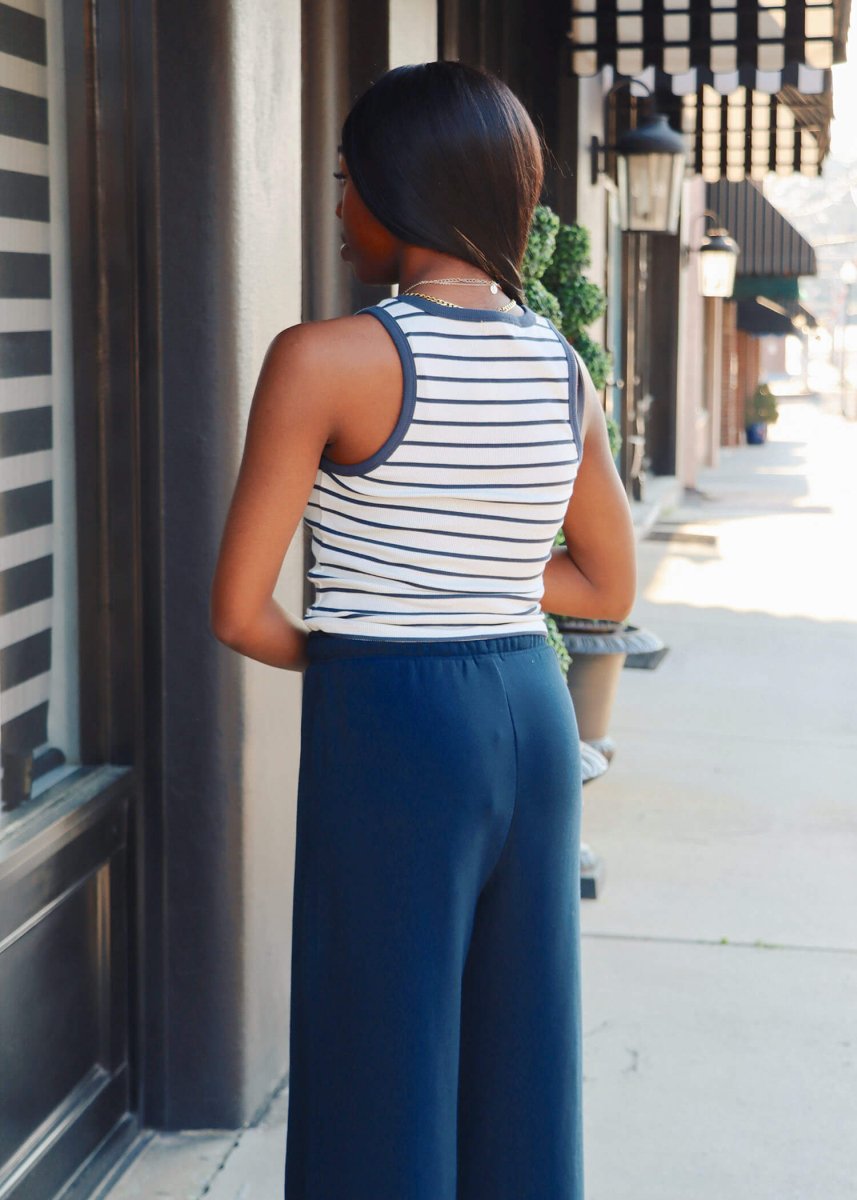 Hadley Striped Tank - Navy - MerciGrace BoutiqueTank