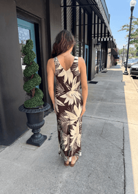 Hana Palmera Maxi Dress - Lava Rock