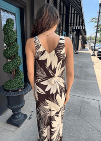 Hana Palmera Maxi Dress - Lava Rock