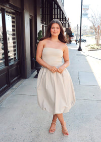 Happier Now Bubble Dress - Ash - MerciGrace BoutiqueDress