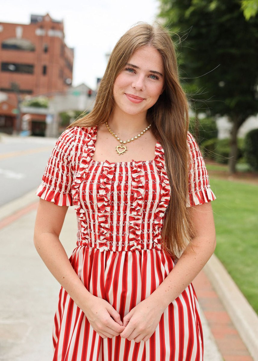 Heart and Sparkle Necklace- Gold - MerciGrace BoutiqueAccessories