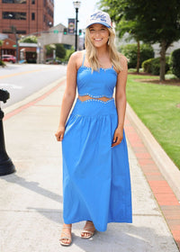 Here To Shine Maxi Skirt - Blue - MerciGrace Boutique