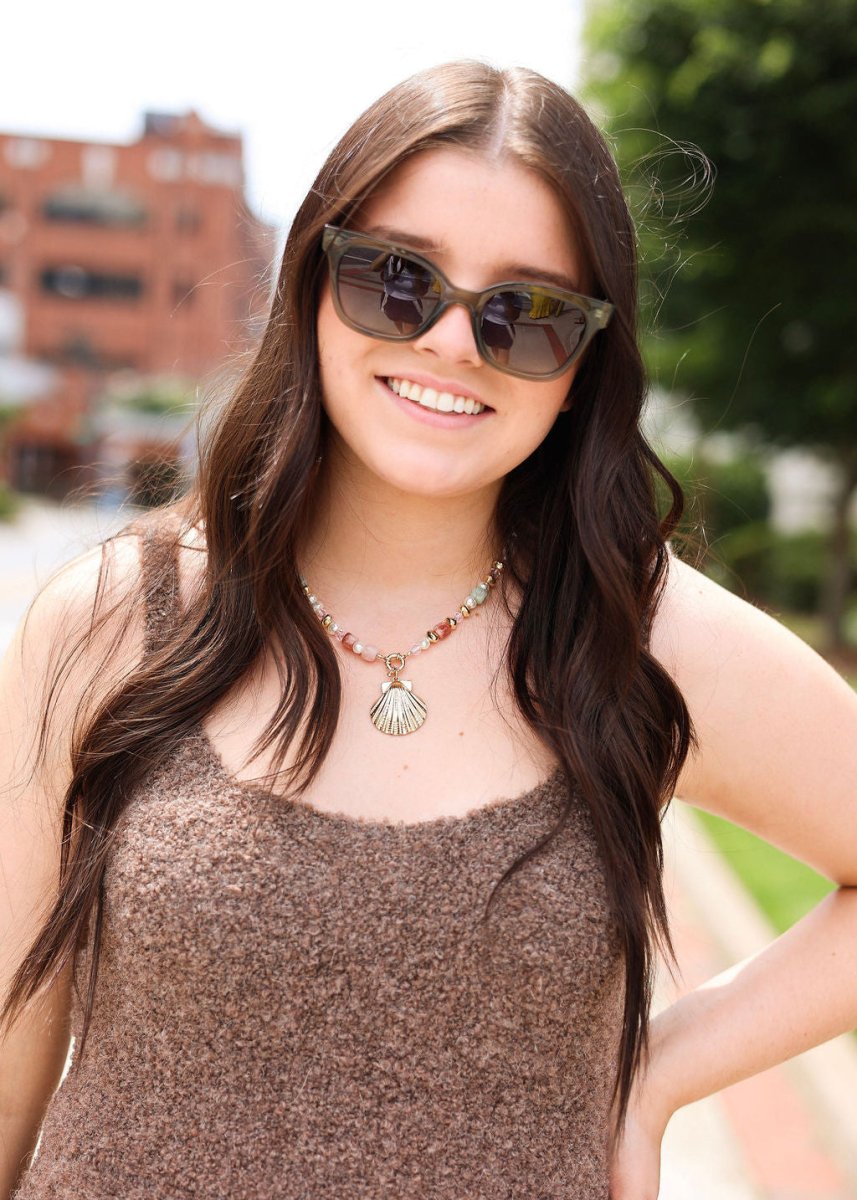 High Tide Polarized Sunglasses - Olive Gradient - MerciGrace BoutiqueAccessories