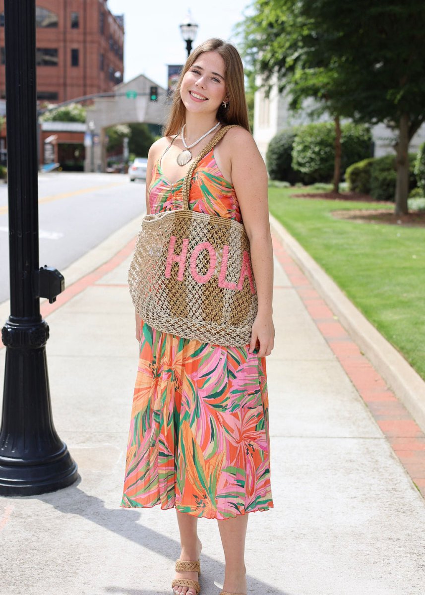 "Hola" Tote - Dessert Light - MerciGrace BoutiqueTop