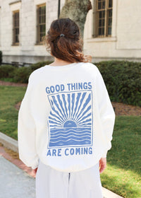 Horizon Sunday Sweatshirt - Sea Salt - MerciGrace BoutiqueSweatshirt