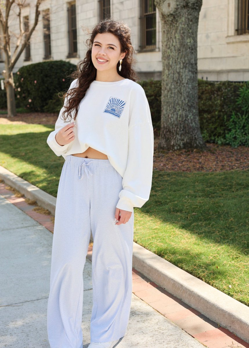 Horizon Sunday Sweatshirt - Sea Salt - MerciGrace BoutiqueSweatshirt