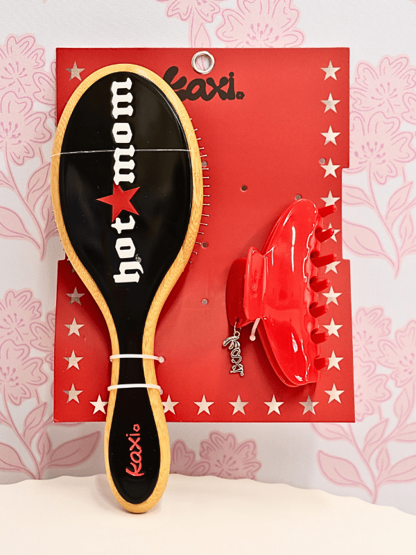 Hot Mom Hair Brush and Claw Clip Set - MerciGrace BoutiqueBrush