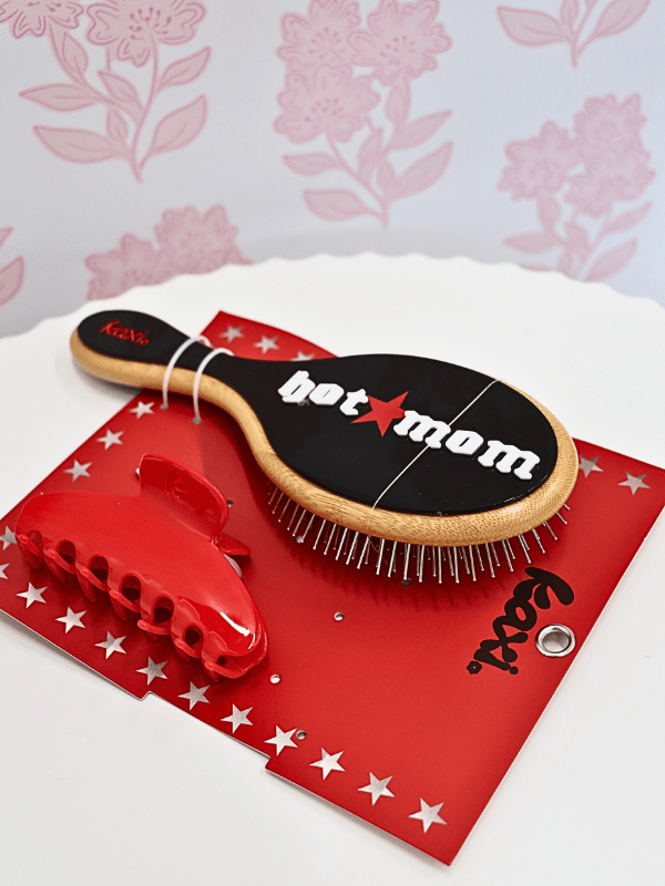 Hot Mom Hair Brush and Claw Clip Set - MerciGrace BoutiqueBrush