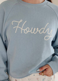 Howdy Sweatshirt - Coastal Blue - MerciGrace BoutiqueSweatshirt
