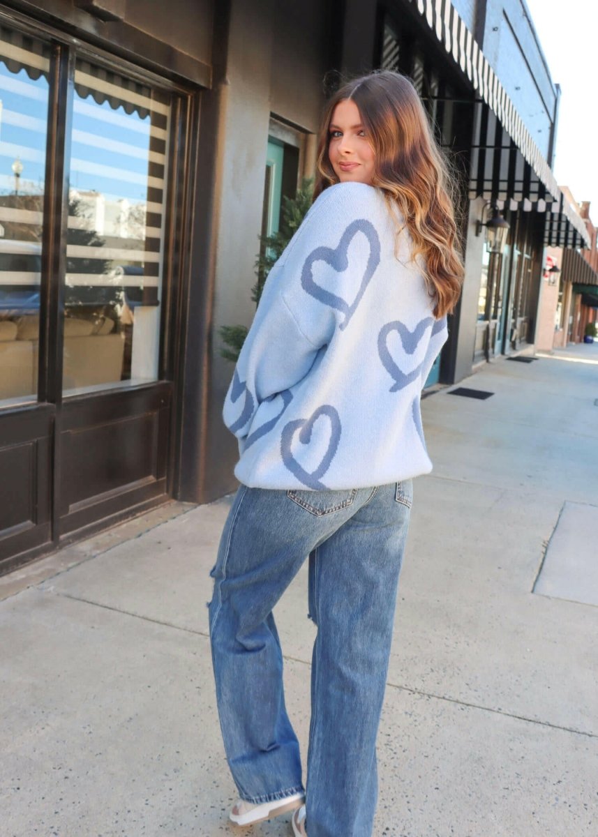 I Love You Sweater - Blue - MerciGrace BoutiqueSweater