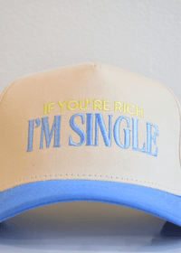 I'm Single - Periwinkle/Natural - MerciGrace BoutiqueHat