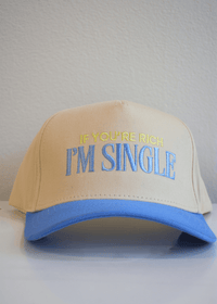 I'm Single - Periwinkle/Natural - MerciGrace BoutiqueHat