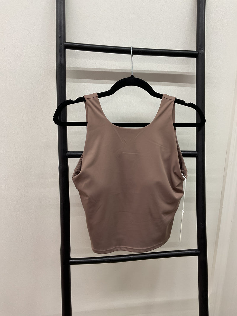 Aspen Longline Top- Deep Taupe