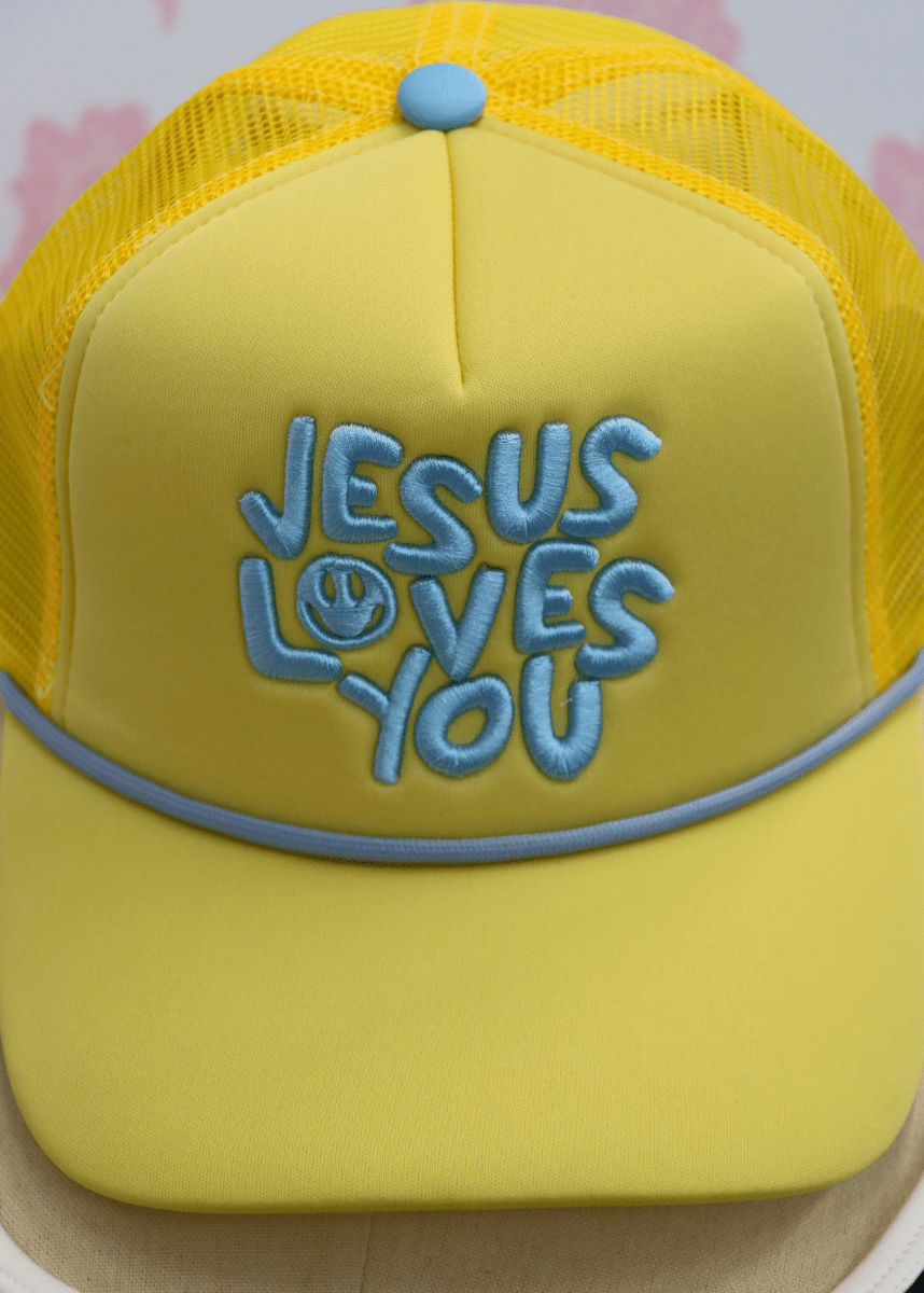 Jesus Loves You Trucker Hat - Yellow - MerciGrace BoutiqueHat