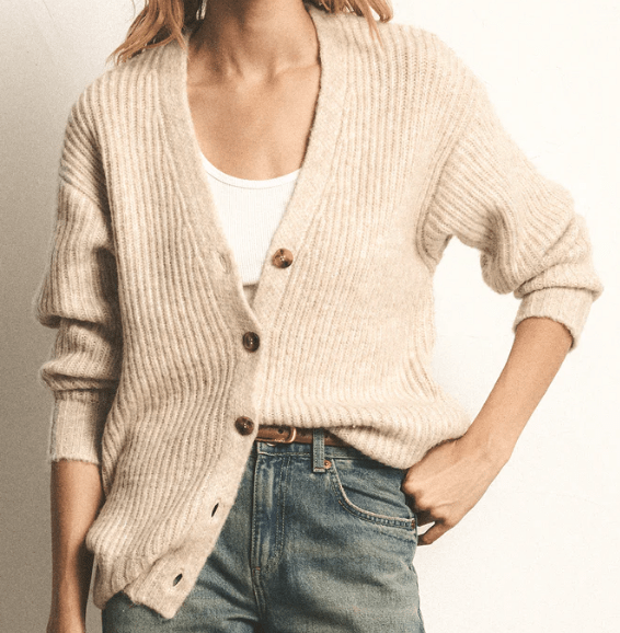 Josie Cozy Cardigan - Light Oatmeal Heather - MerciGrace BoutiqueCardigan